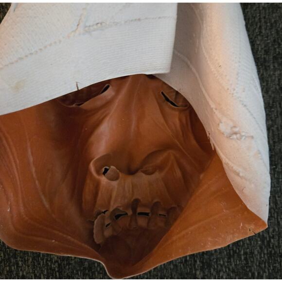 Vintage Rubber Latex Halloween Mask Stitched Eyes and Mouth - Picture 6 of 6